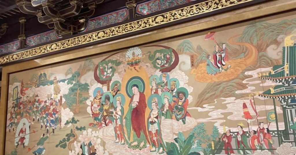 萬佛塔內部壁畫(佛教聖境圖)